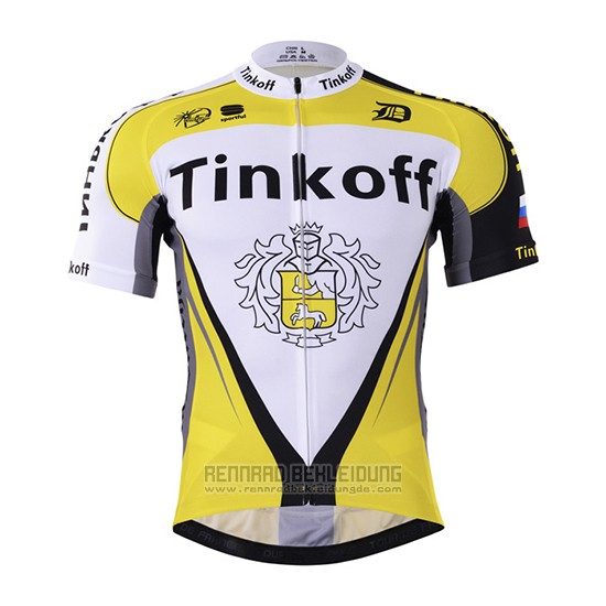 2017 Fahrradbekleidung Tinkoff Gelb Trikot Kurzarm und Tragerhose - zum Schließen ins Bild klicken